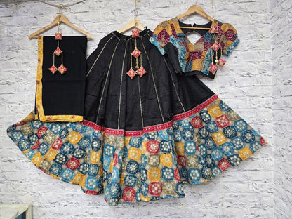 Black Jaam Cotton Chaniya Choli With Original Mirror Work 💃