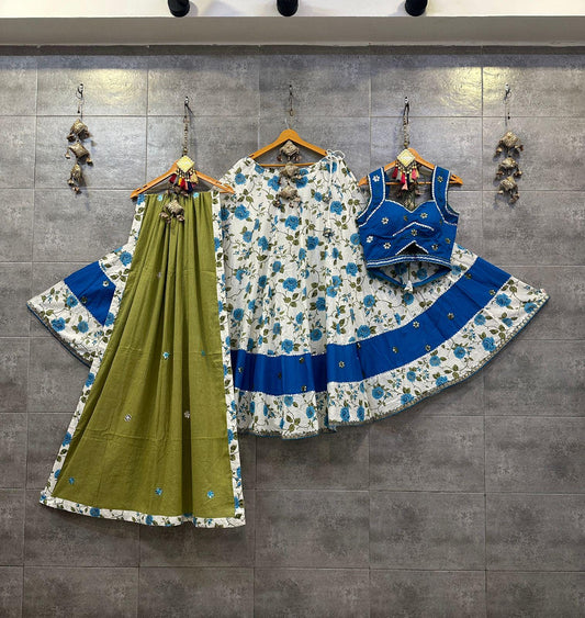 Multi Chaniya Choli for Navratri Patola Lehenga 3 pc Readymade garba Lehenga Festival outfit Gamthi Work Garba Night lehenga ready to wear