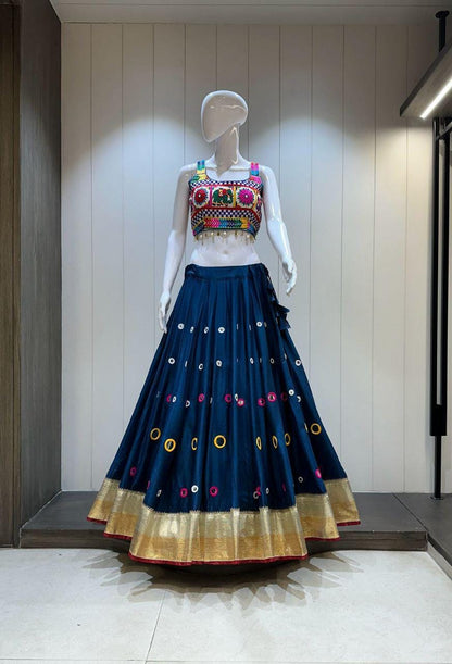 Designer Chaniya Choli for Navratri Patola Lehenga Festival outfit Gamthi Work Garba Night