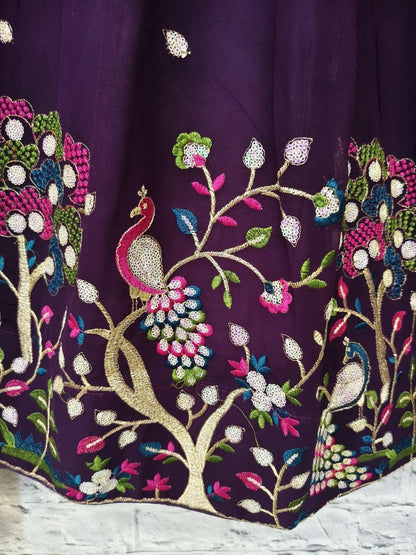 Geroget Chaniya With Multi Rainbow Sequance Work Lehenga Choli