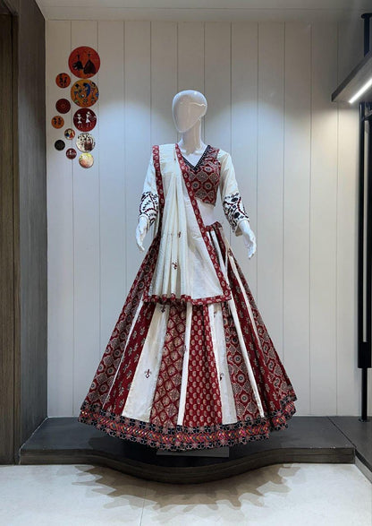 Designer Chaniya Choli for Navratri Patola Lehenga Festival outfit Gamthi Work Garba Night