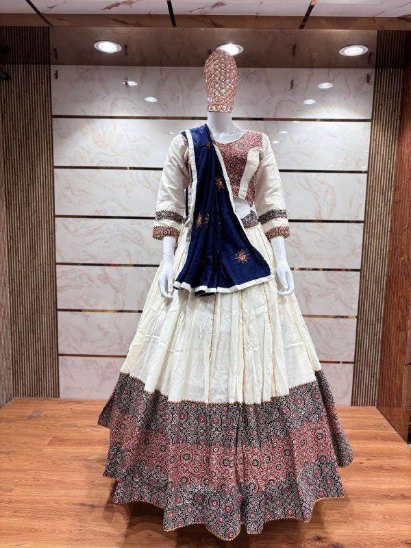 Multi Kali Designer Single Color Pc With Matching Blouse And Multi Patch Work Dupatta!!