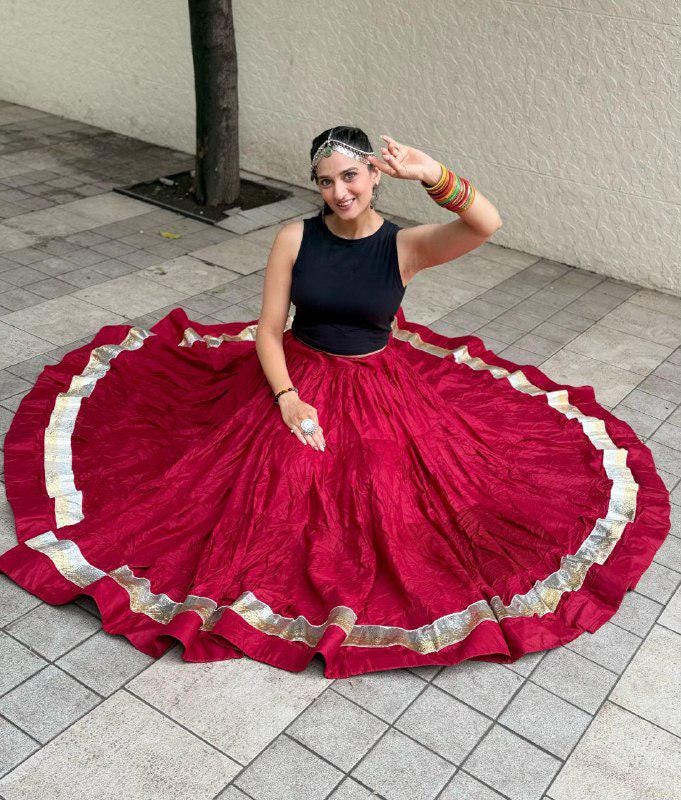 Reyon Cotton Heavy Lampi Lace Chaniya With Best Finishing