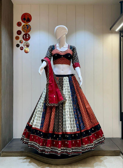 Lurex Khadi Cotton Umbrella Chaniya Choli With Heavy Blouse