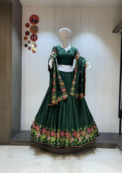 Designer Chaniya Choli for Navratri Patola Lehenga Festival outfit Gamthi Work Garba Night