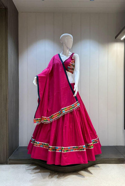 Designer Chaniya Choli for Navratri Patola Lehenga Festival outfit Gamthi Work Garba Night