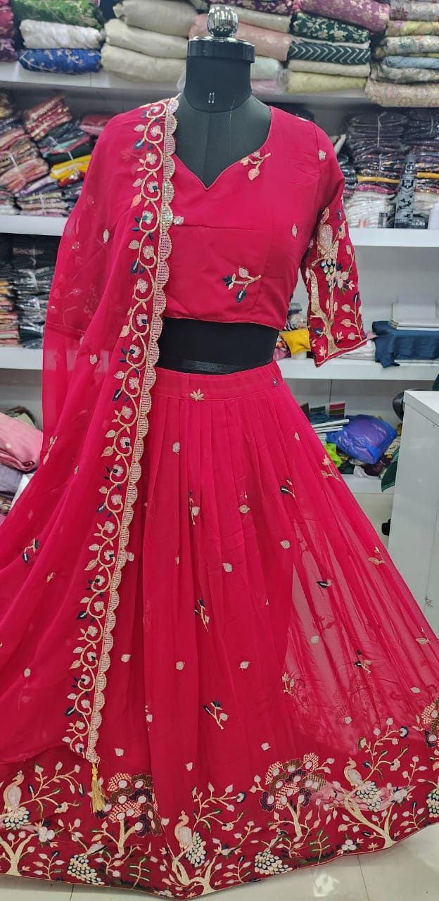 Geroget Chaniya With Multi Rainbow Sequance Work 🔥