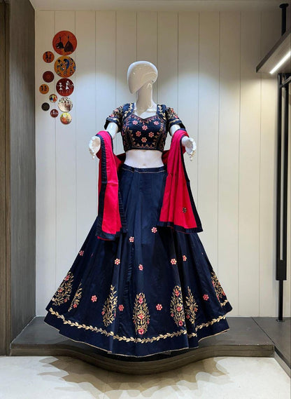 Pure Jaam Cotton Choli For Navratri Patola Lehenga Festival Outfit Gamthi Work Garba Night