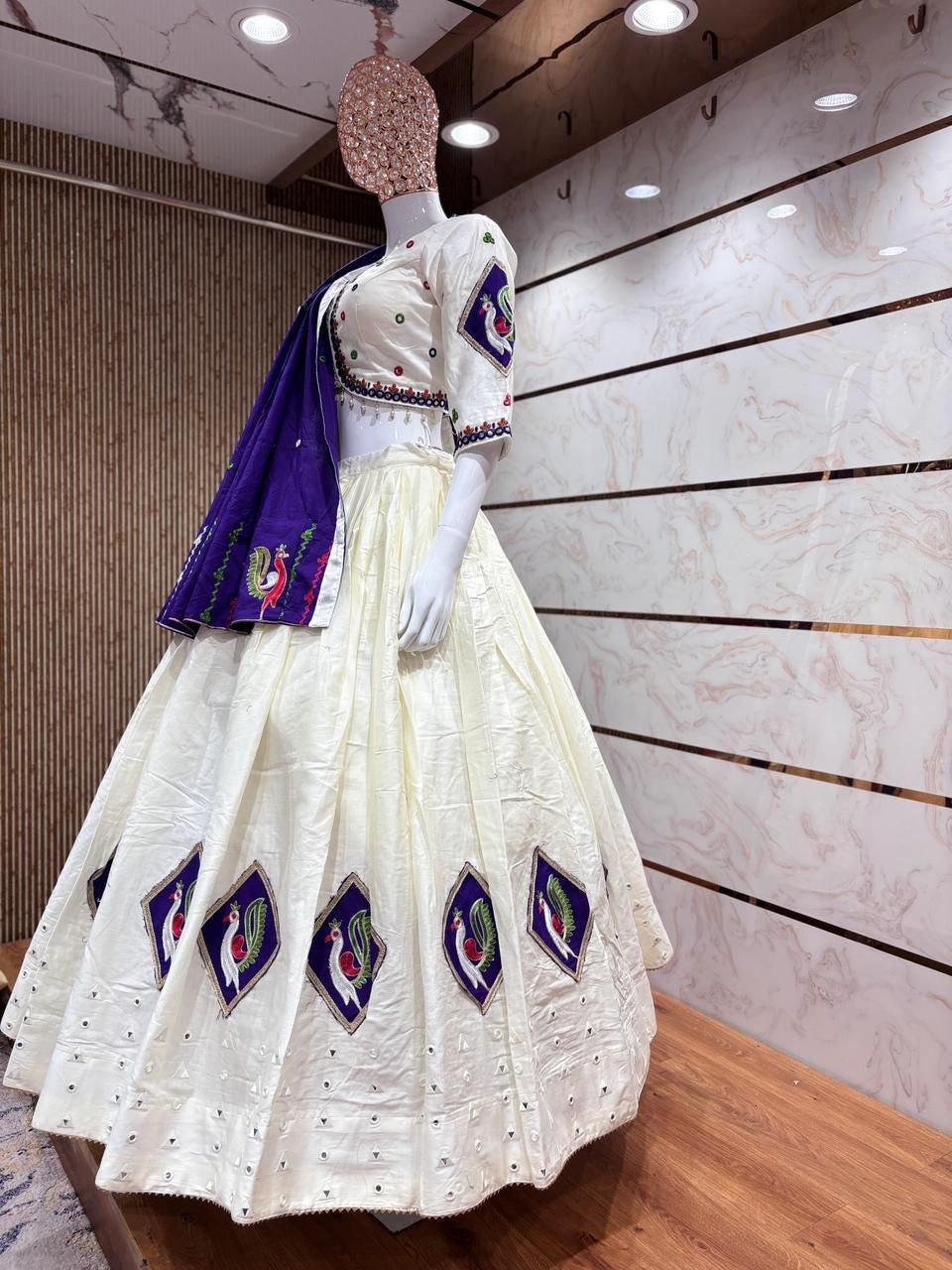 Multi Designer Pure Rayon Cotton Bandhni Print Chaniya Choli