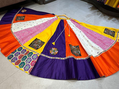 Designer Chaniya Choli for Navratri Patola Lehenga Festival outfit Gamthi Work Garba Night