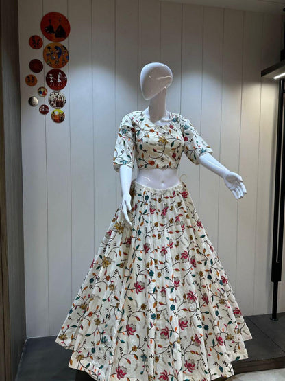 Pure Tissue Silk Handwork Butti Choli For Navratri Patola Lehenga Festival Outfit Gamthi Work Garba Night