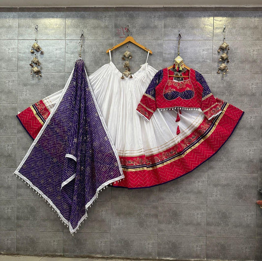 Designer Chaniya Choli for Navratri Patola Lehenga Festival outfit Gamthi Work Garba Night