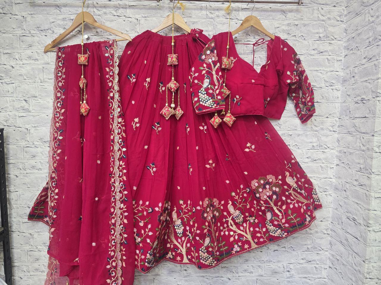 Geroget Chaniya With Multi Rainbow Sequance Work 🔥