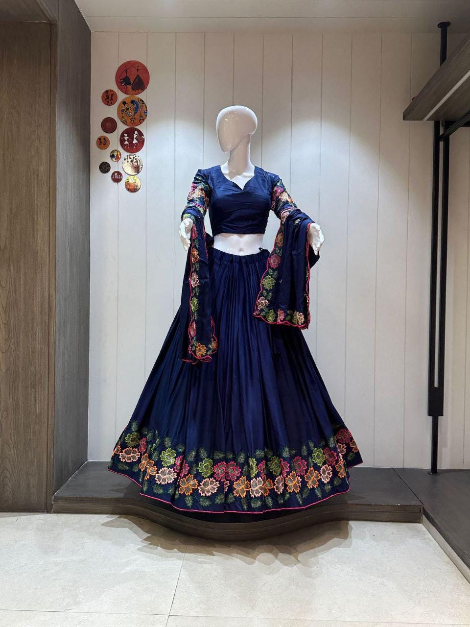 Designer Chaniya Choli for Navratri Patola Lehenga Festival outfit Gamthi Work Garba Night