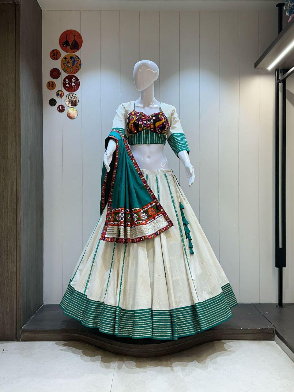Designer Chaniya Choli for Navratri Patola Lehenga Festival outfit Gamthi Work Garba Night