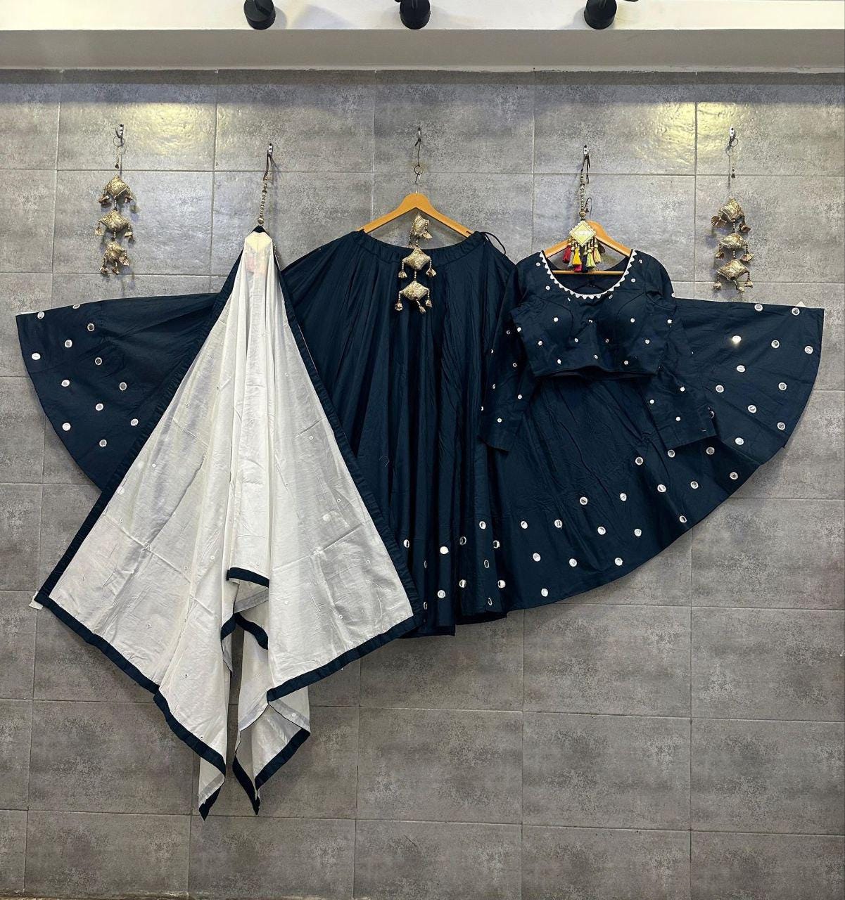 Designer Chaniya Choli for Navratri Patola Lehenga Festival outfit Gamthi Work Garba Night