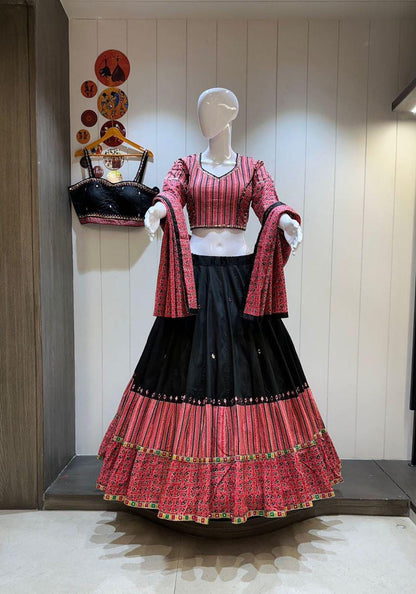 Designer Chaniya Choli for Navratri Patola Lehenga Festival outfit Gamthi Work Garba Night