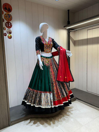 Designer Chaniya Choli for Navratri Patola Lehenga Festival outfit Gamthi Work Garba Night