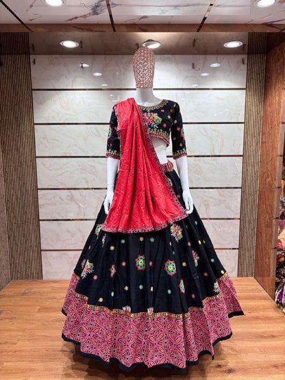 Mirror Work Choli With Mirror Front And Back Work!!!! Cotton Print With Multi Work Aari Base
