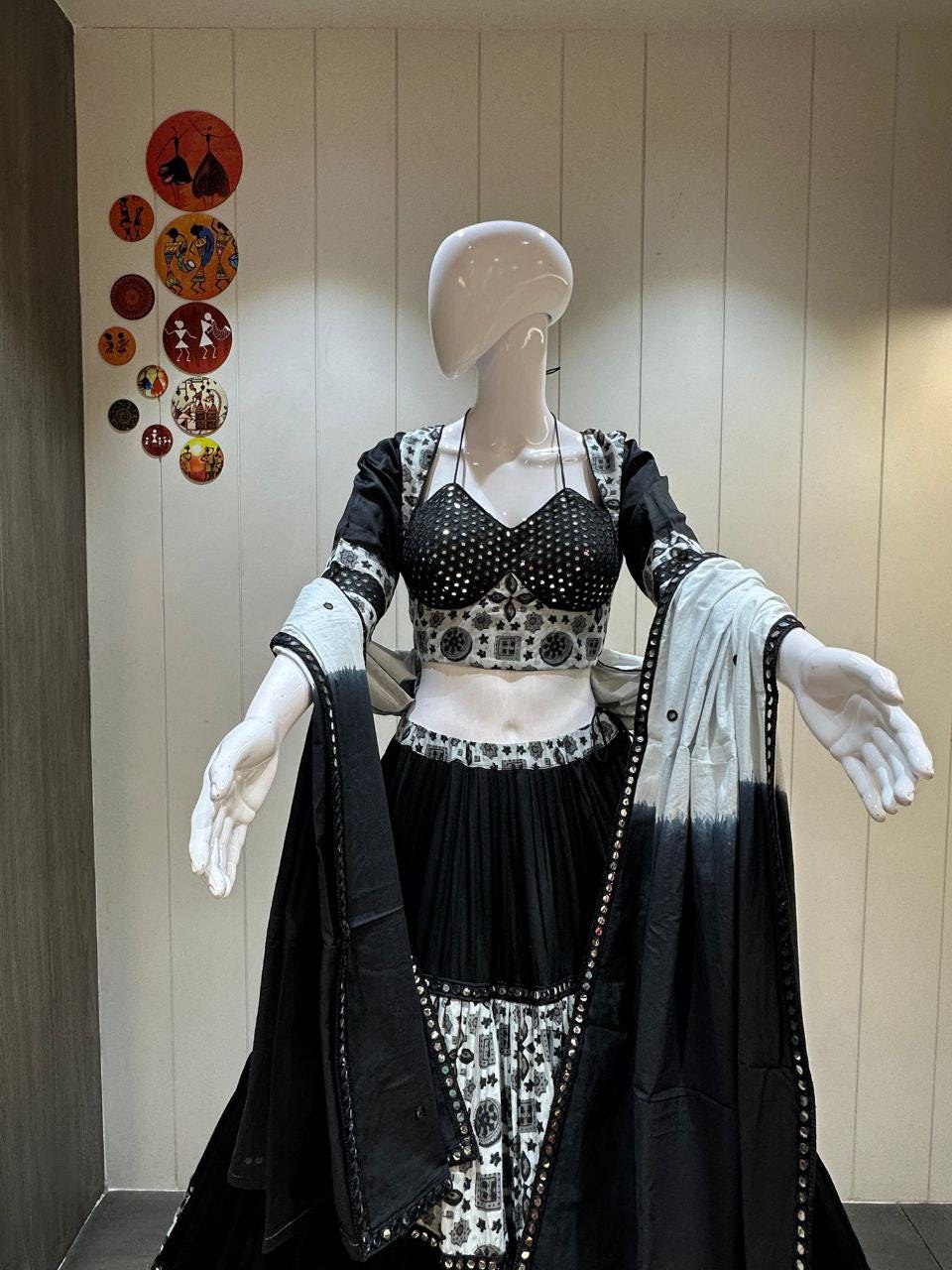 Pure Jaam Cotton Work Chaniya Choli For Navratri Patola Lehenga Festival Outfit Gamthi Work Garba Night