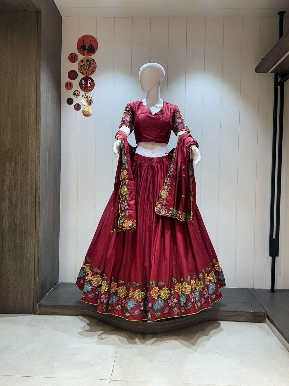 Designer Chaniya Choli for Navratri Patola Lehenga Festival outfit Gamthi Work Garba Night