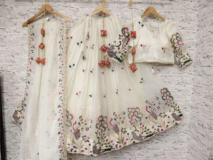 Geroget Chaniya With Multi Rainbow Sequance Work Lehenga Choli