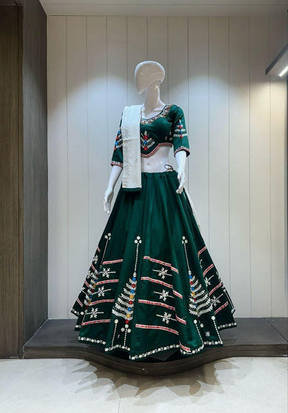 Designer Chaniya Choli for Navratri Patola Lehenga Festival outfit Gamthi Work Garba Night