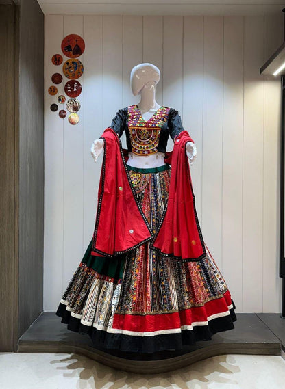 Designer Chaniya Choli for Navratri Patola Lehenga Festival outfit Gamthi Work Garba Night