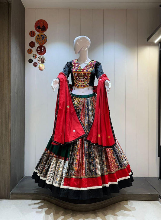 Designer Chaniya Choli for Navratri Patola Lehenga Festival outfit Gamthi Work Garba Night