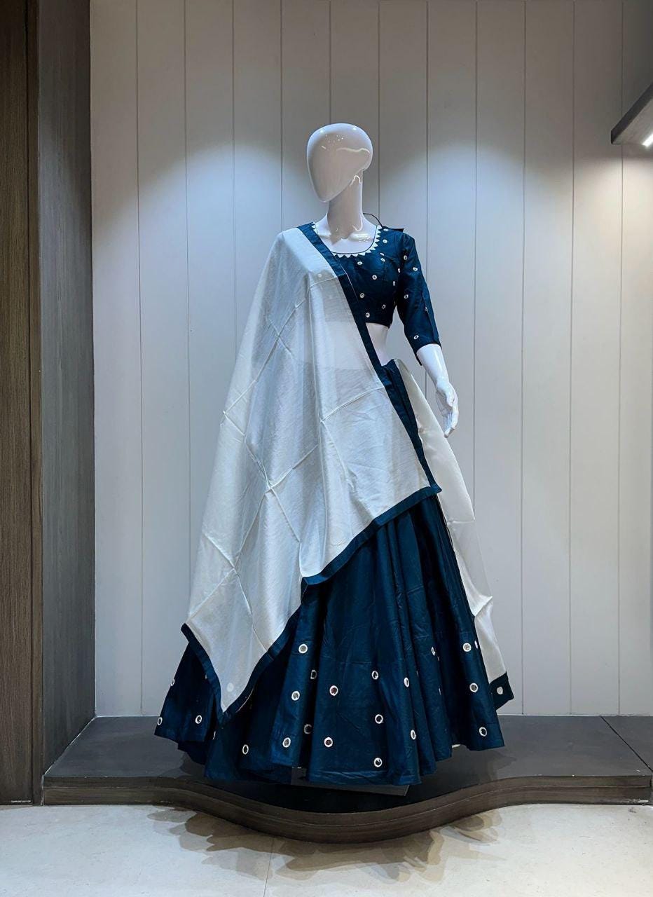 Designer Chaniya Choli for Navratri Patola Lehenga Festival outfit Gamthi Work Garba Night