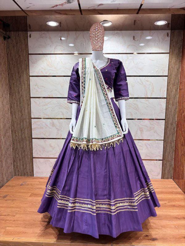 Designer Full Sleeve Heavy Real Mirror Work Base Chaniya Choli With Heavy Latkan Base