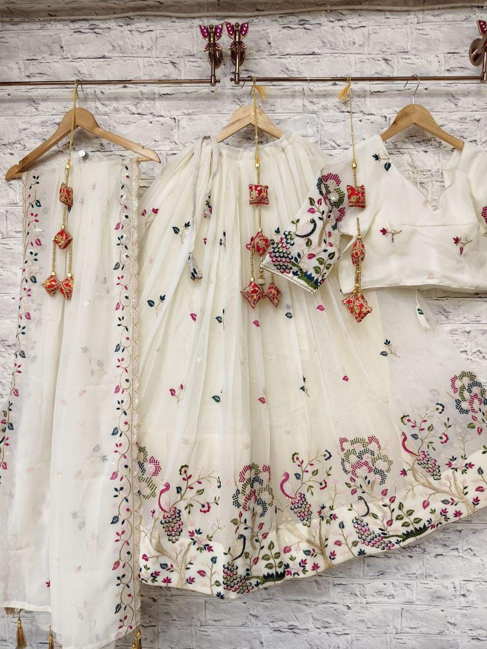 Geroget Chaniya With Multi Rainbow Sequance Work Lehenga Choli