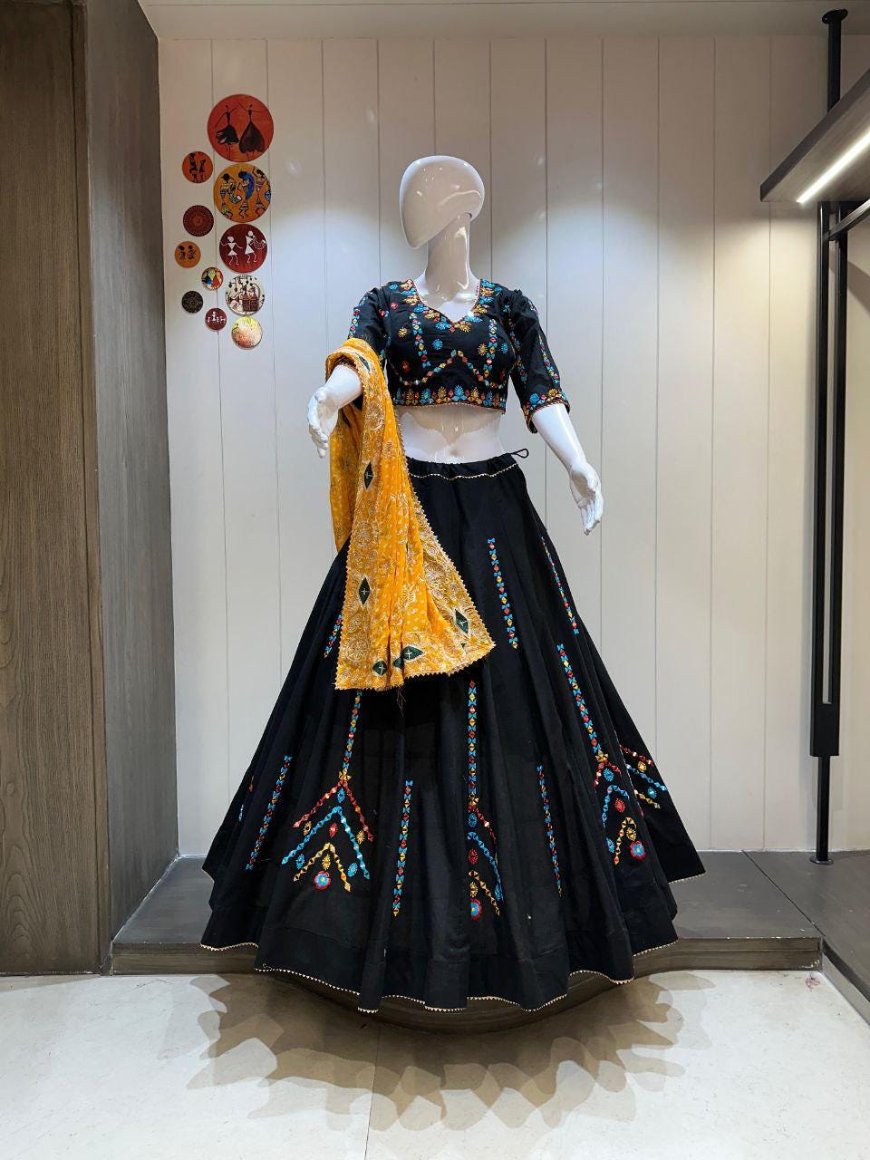 Lurex Khadi Cotton Umbrella With Patching Work Dupatta With Designer Blouse