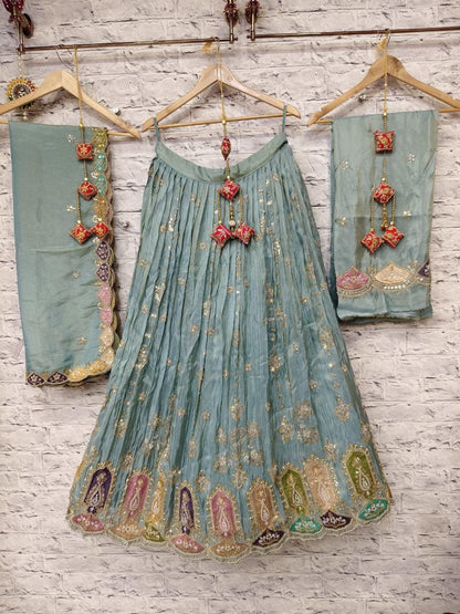 Designer Chaniya Choli for Navratri Patola Lehenga Festival outfit Gamthi Work Garba Night
