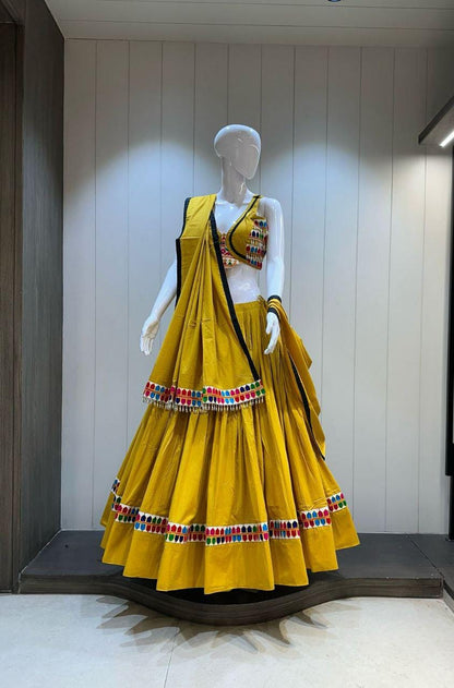 Designer Chaniya Choli for Navratri Patola Lehenga Festival outfit Gamthi Work Garba Night