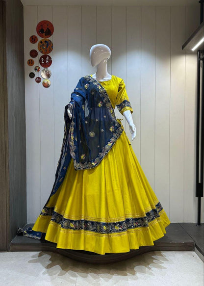 Designer Chaniya Choli for Navratri Patola Lehenga Festival outfit Gamthi Work Garba Night