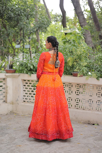 DesignerChaniya Choli for Navratri Patola Lehenga 3 pc Readymade garba Lehenga Festival outfit Gamthi Work Garba Night lehenga ready to wear