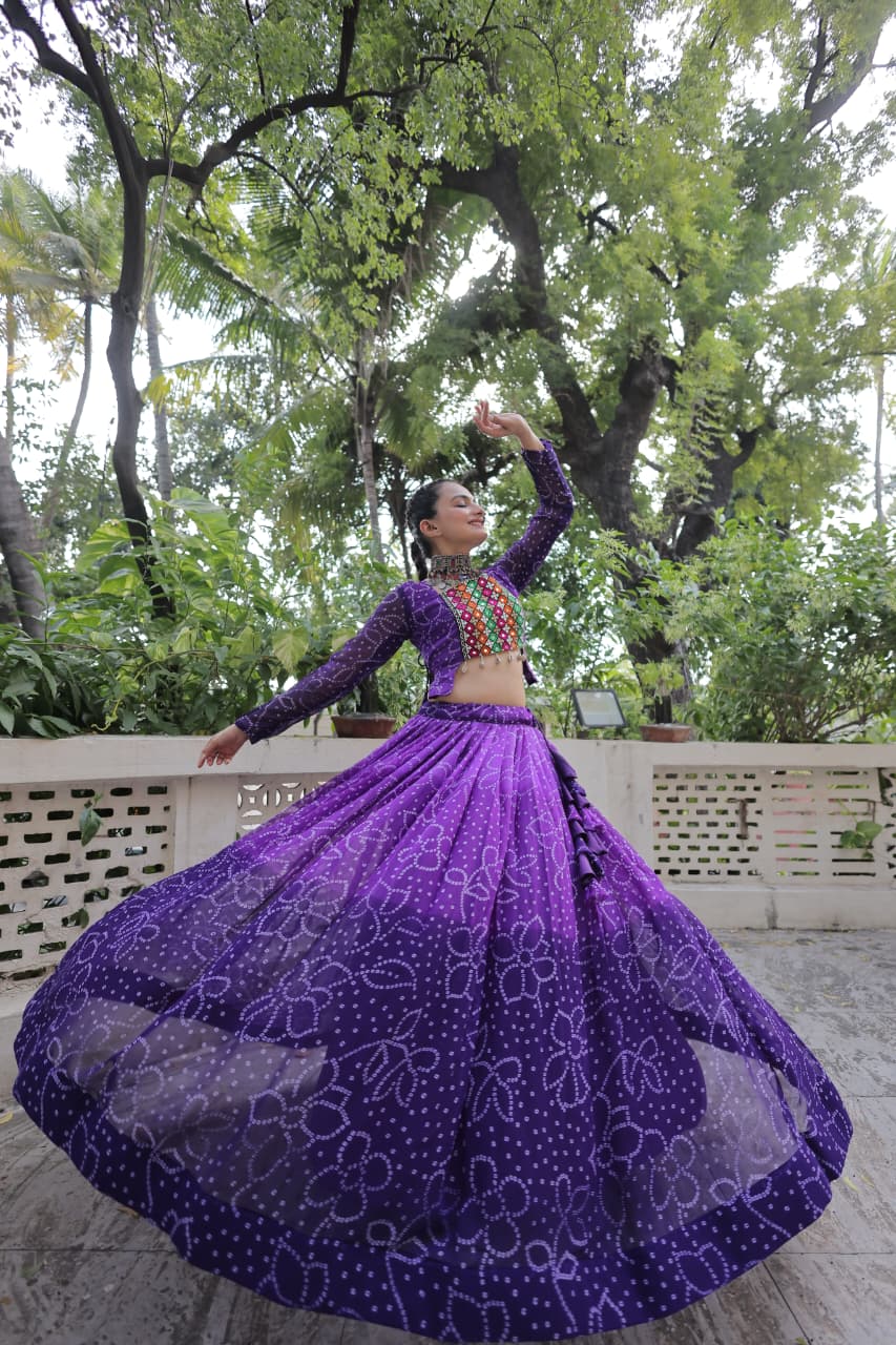 DesignerChaniya Choli for Navratri Patola Lehenga 3 pc Readymade garba Lehenga Festival outfit Gamthi Work Garba Night lehenga ready to wear