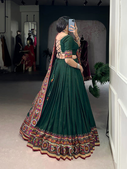 DesignerChaniya Choli for Navratri Patola Lehenga 3 pc Readymade garba Lehenga Festival outfit Gamthi Work Garba Night lehenga ready to wear