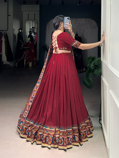 DesignerChaniya Choli for Navratri Patola Lehenga 3 pc Readymade garba Lehenga Festival outfit Gamthi Work Garba Night lehenga ready to wear