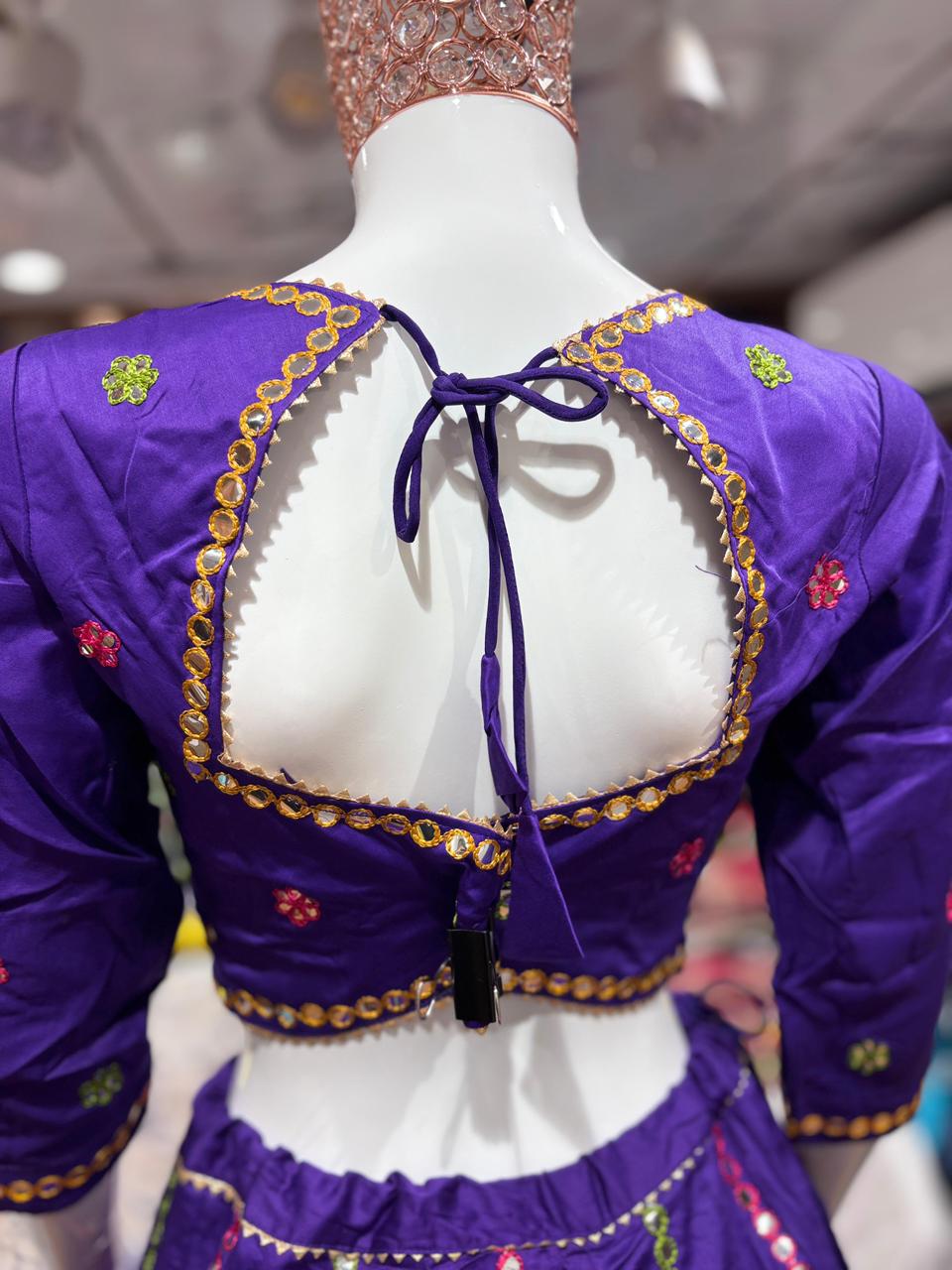Designer Chaniya Choli for Navratri Patola Lehenga Festival outfit Gamthi Work Garba Night