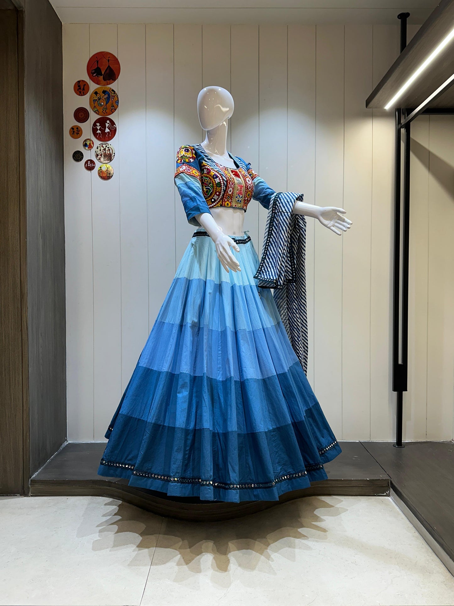 Pure Georgette Fabric Choli For Navratri Patola Lehenga Festival Outfit Gamthi Work Garba Night