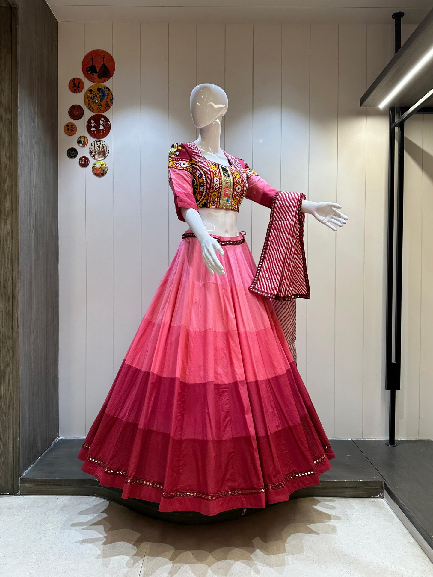 Pure Georgette Fabric Choli For Navratri Patola Lehenga Festival Outfit Gamthi Work Garba Night