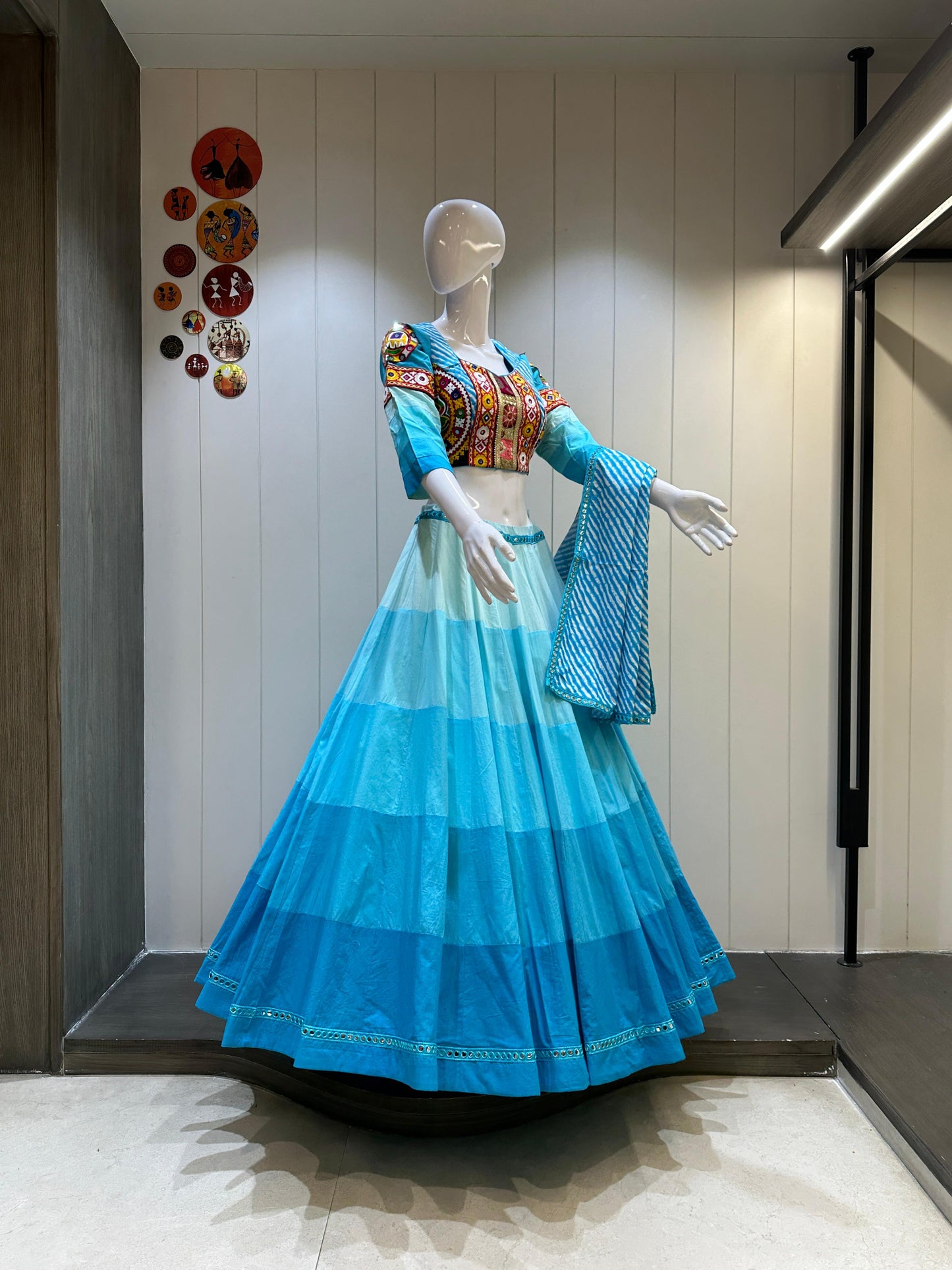 Pure Georgette Fabric Choli For Navratri Patola Lehenga Festival Outfit Gamthi Work Garba Night