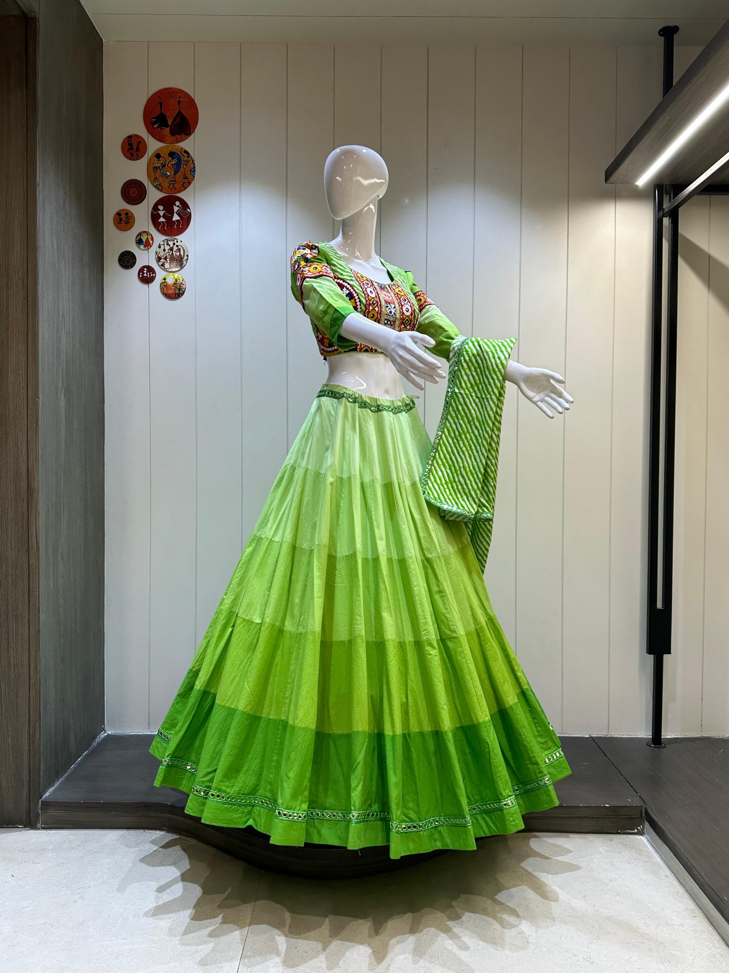 Pure Georgette Fabric Choli For Navratri Patola Lehenga Festival Outfit Gamthi Work Garba Night