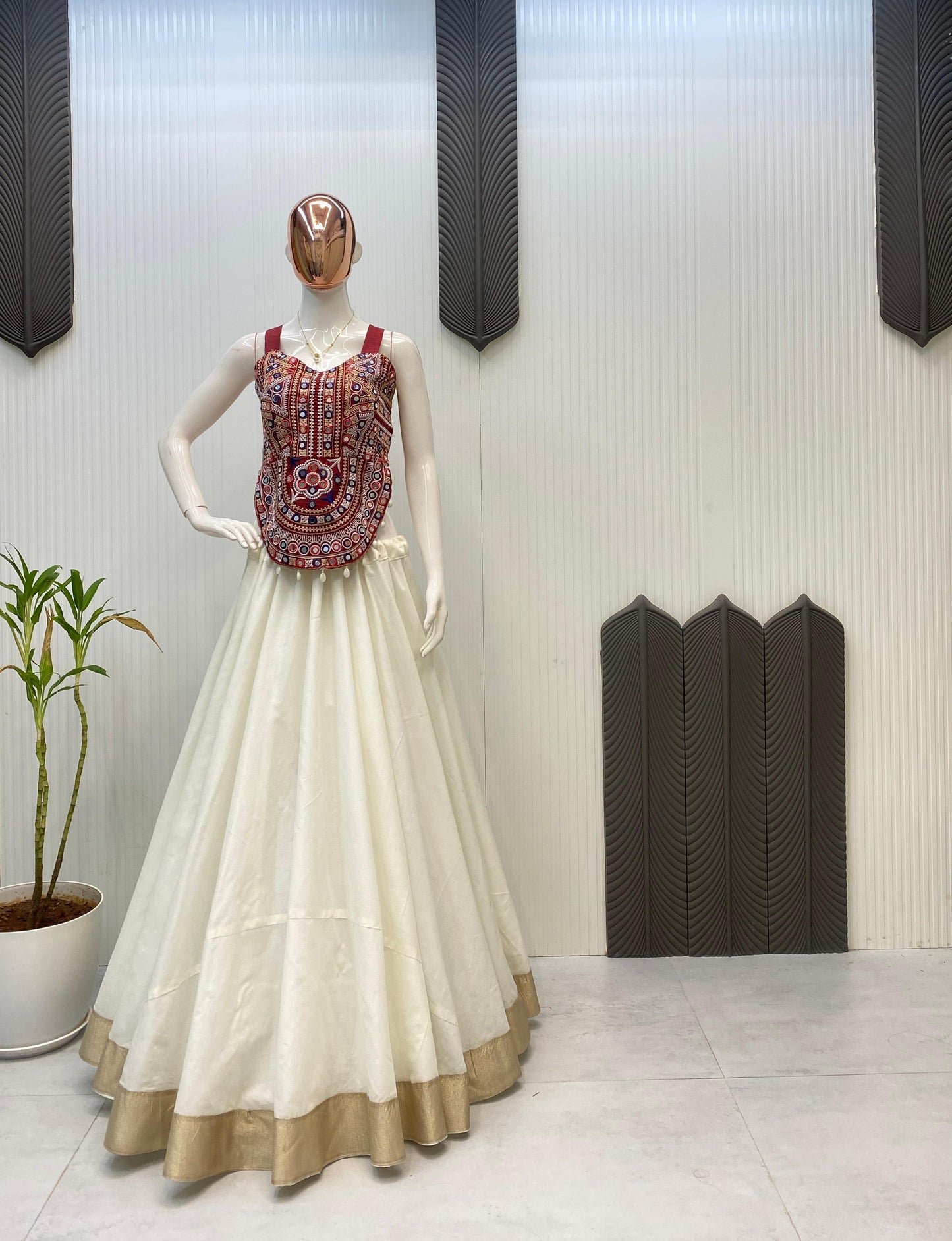 Designer Chaniya Choli for Navratri Patola Lehenga Festival outfit Gamthi Work Garba Night