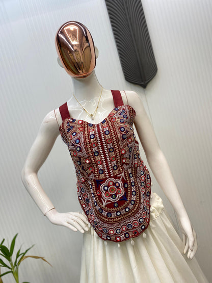 Designer Chaniya Choli for Navratri Patola Lehenga Festival outfit Gamthi Work Garba Night