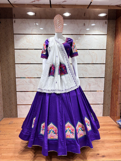 Designer Chaniya Choli for Navratri Patola Lehenga Festival outfit Gamthi Work Garba Night