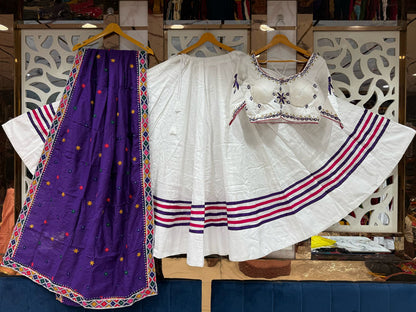 Designer Chaniya Choli for Navratri Patola Lehenga Festival outfit Gamthi Work Garba Night