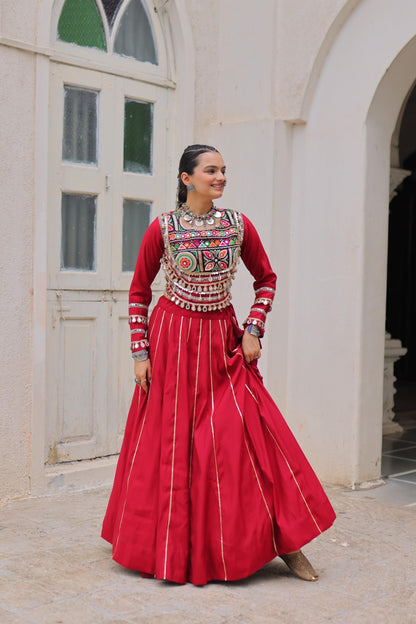 Designer Chaniya Choli for Navratri Patola Lehenga Festival outfit Gamthi Work Garba Night